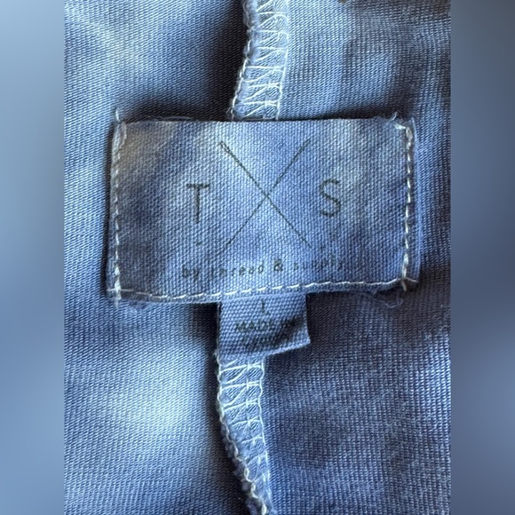 Thread & Supply light blue tie dye stretchy soft sleeveless dress Large EUC - Picture 5 of 6